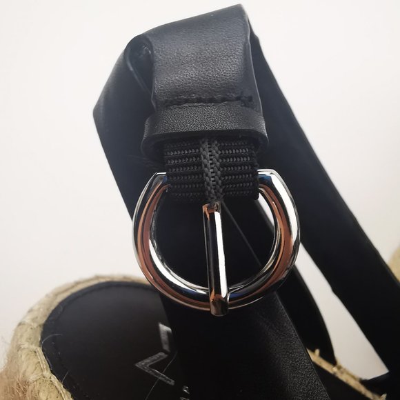 Marc Fisher Raffa Espadrille Platform Sandal size 9.5 leather - Picture 7 of 11